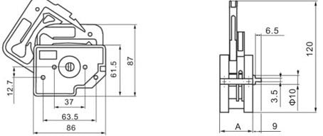 Dimensions of the Longer DG pump head