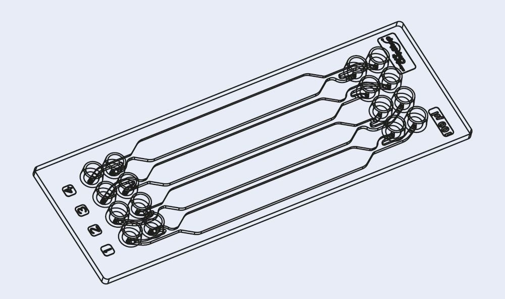 Design of the 100 &micro;L rhombic chamber chip