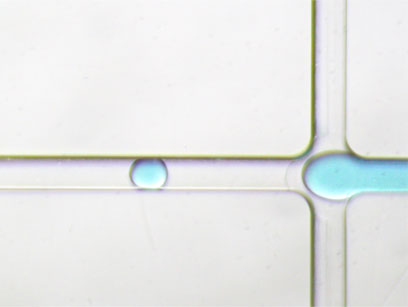 Nozzle detail of the droplet generator