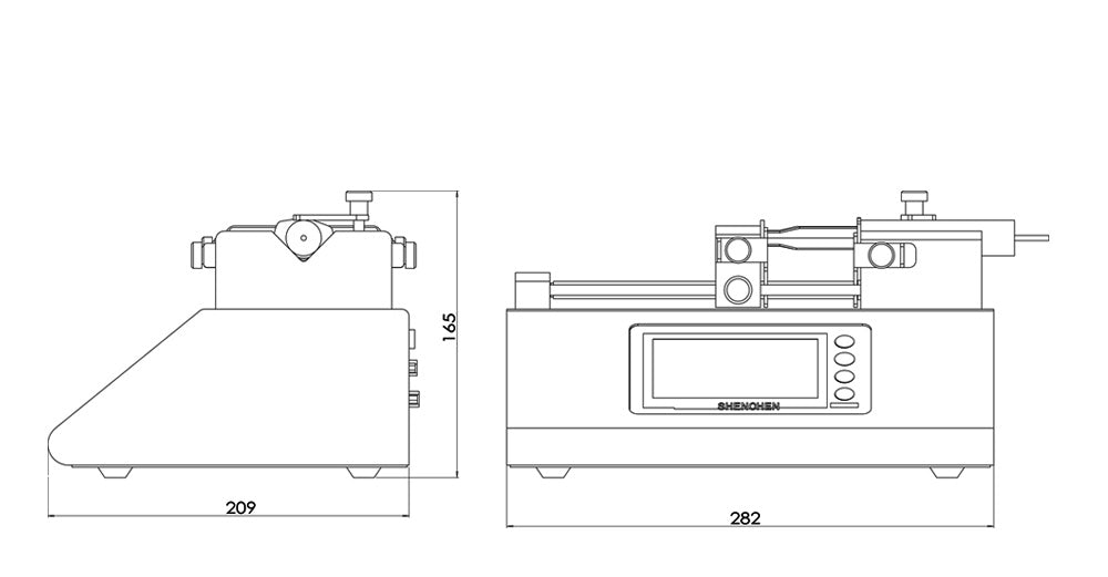 ISPLab syringe pump dimensions
