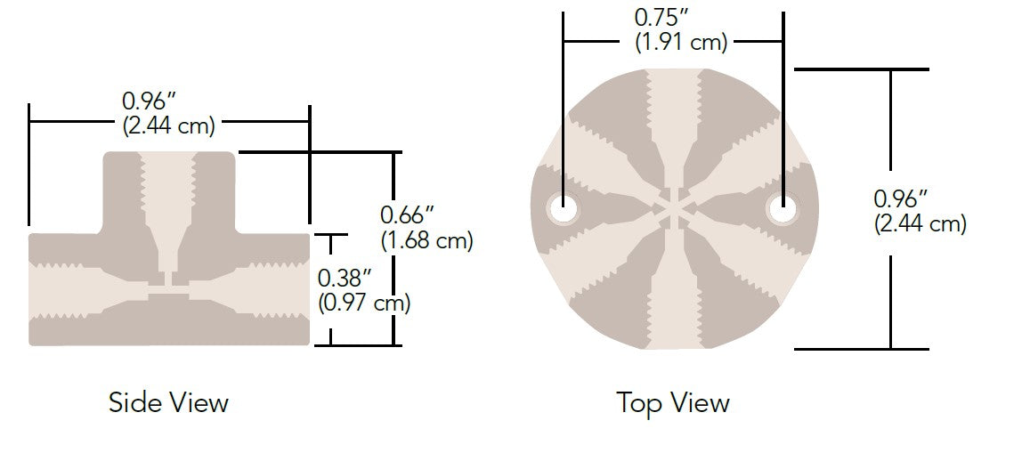 Manifold 7 Ports 10-32 Coned PEEK for 1/16" OD