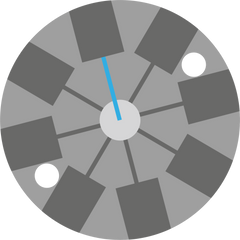 8-port Distribution valve cut view